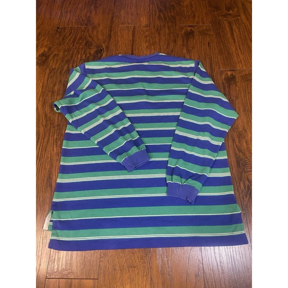 Lacoste vintage‎ striped rugby polo long sleeve shirt